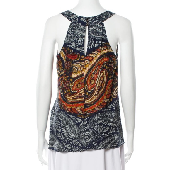 MARC By MARC JACOBS Paisley Print Boho V-Neck Blouse Top - Picture 2 of 12